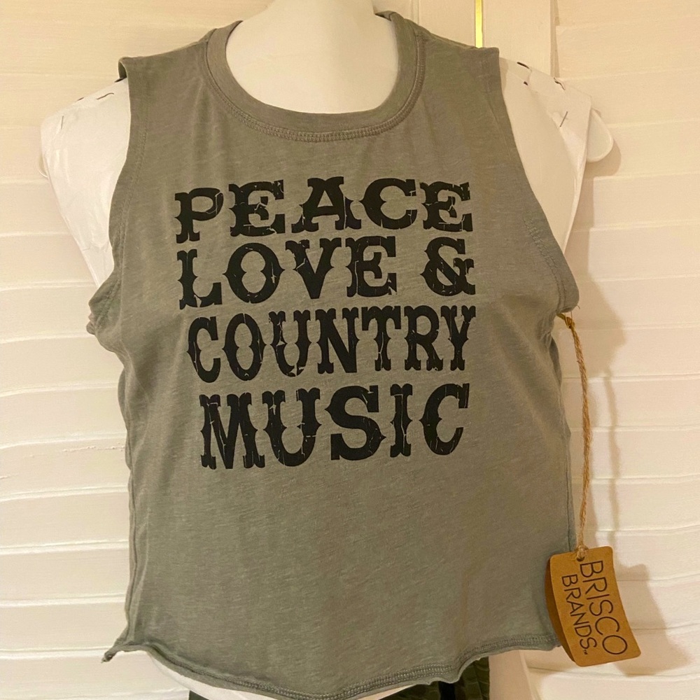 2/$6 🆕 Peace Love & Country Music Tank Top